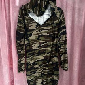 No Boundaries Camouflage Hoodie Dress